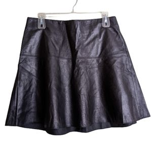 Vince Black Buttery Soft Lamb Leather Fit & Flare Flirty Skirt Black Size 8